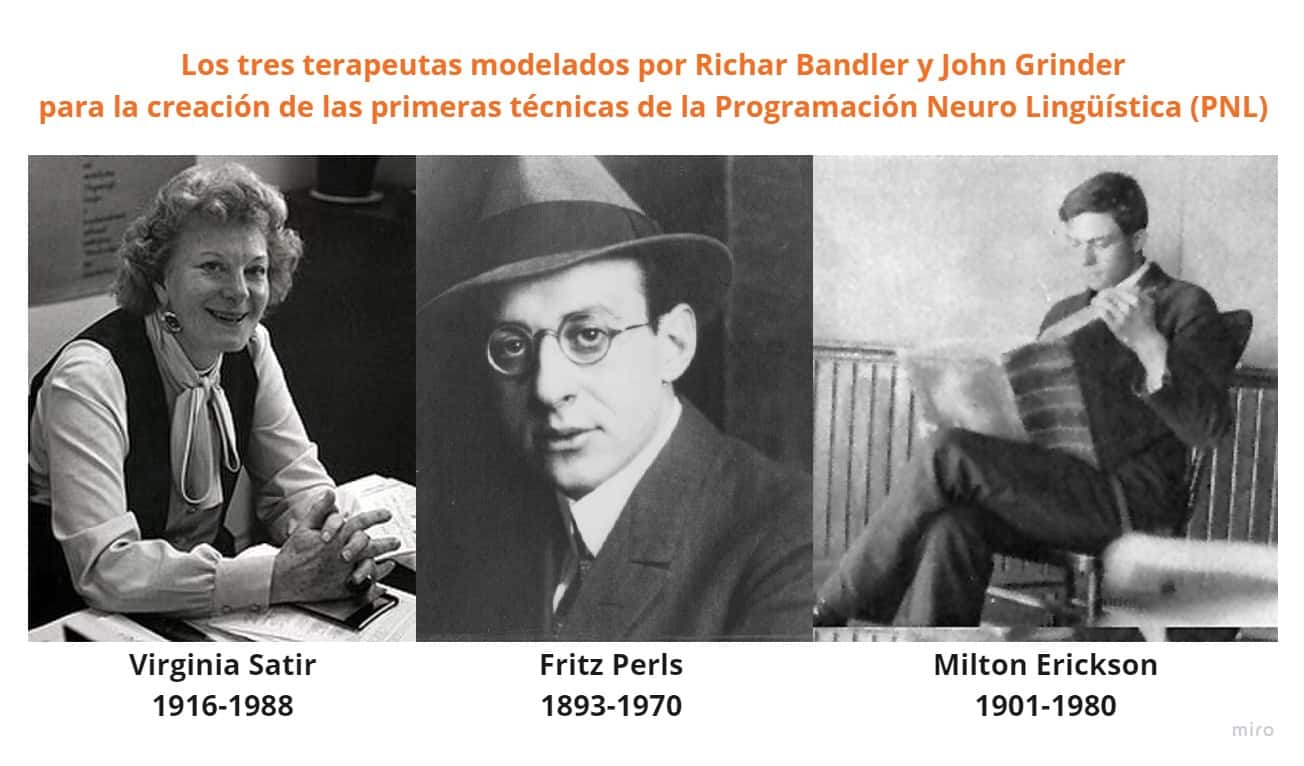PNL - Los tres grandes terapeutas modelados por Richar Bandler y John Grinder para la creación de las primeras técnicas de la Programación Neuro Lingüística (PNL)